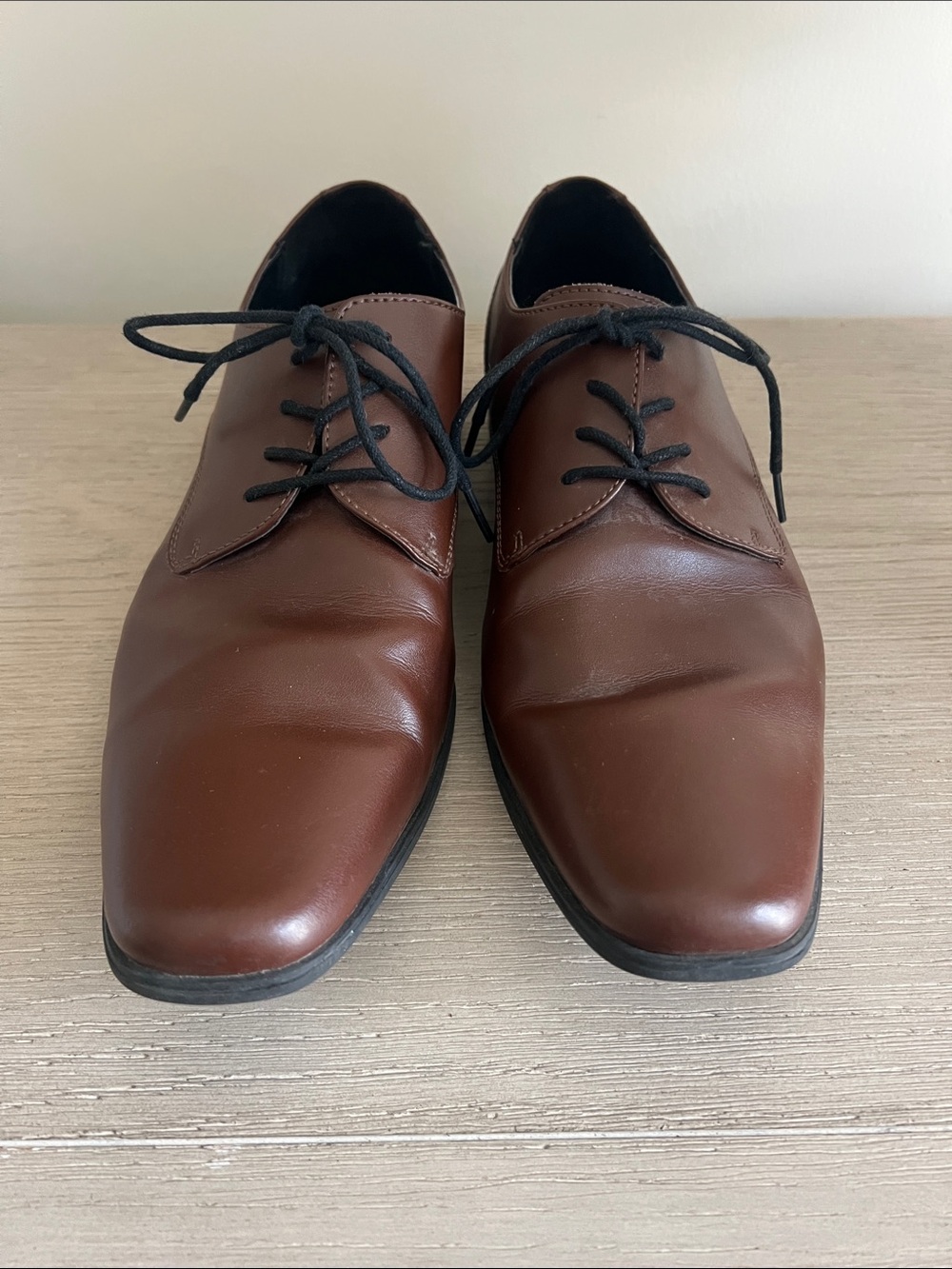 Men’s Calvin Klein Brodie brown leather dress Oxford shoes size 11
